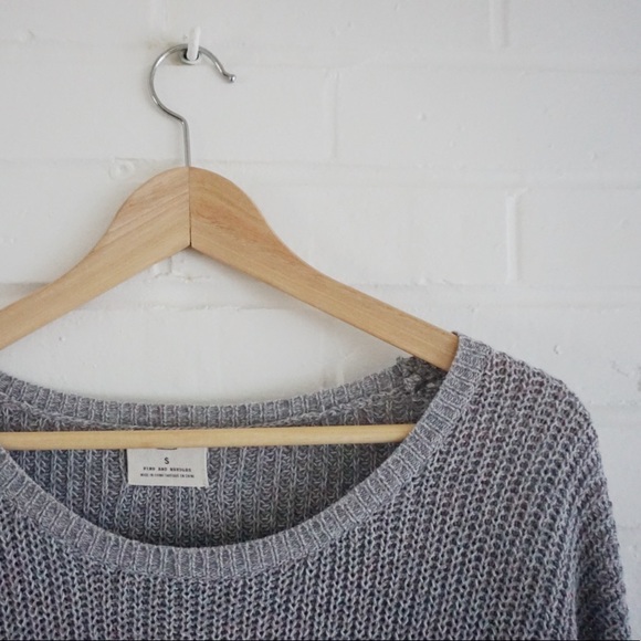 Oversized Knit Sweater with Lace detail - Picture 2 of 5